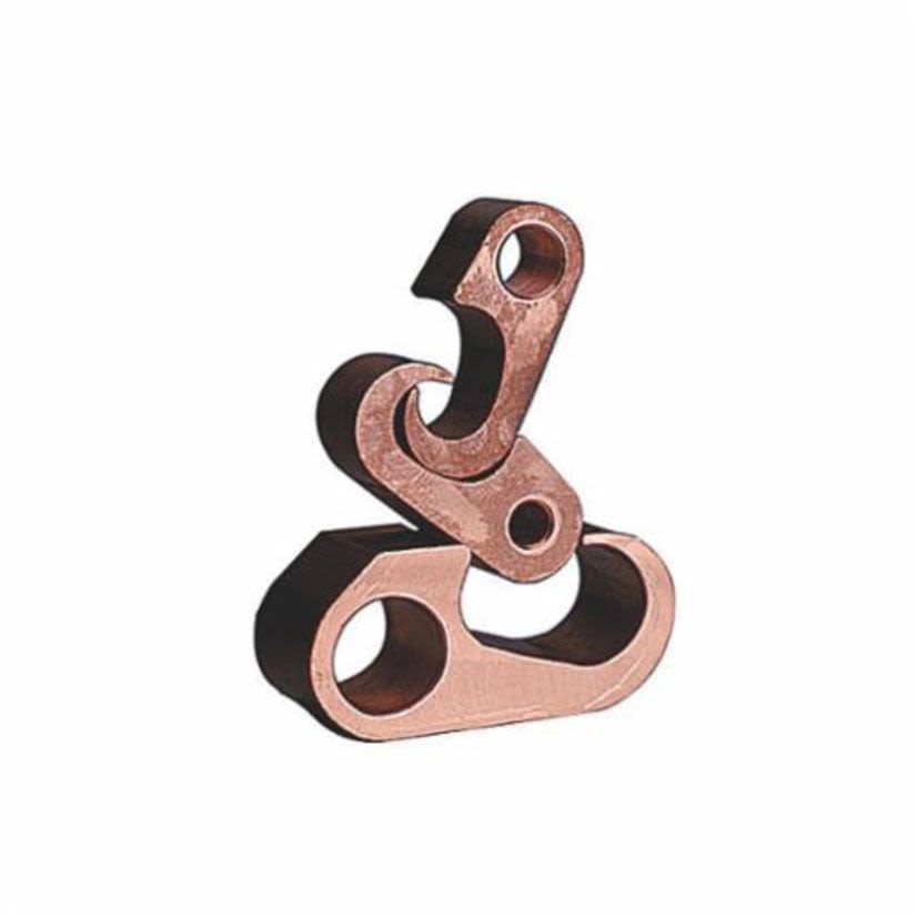 Blackburn E-Z Ground 54890 Compression Ground Tap Connector, 250 kcmil Min Run/Tap, 500 kcmil Max Run/Tap, 5/8 to 3/4 in Rod, Figure 6 Shape, Copper